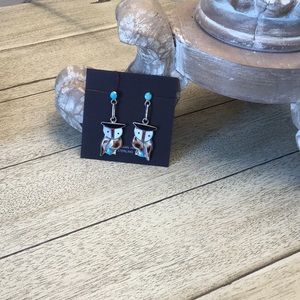 Zuni owl earrings